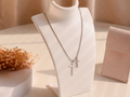 COLLIER EN ACIER INOXYDABLE PLAQUÉ OR - JADE