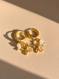 BOUCLES D'OREILLES EN ACIER INOXYDABLE FLEUR - YSALIA
