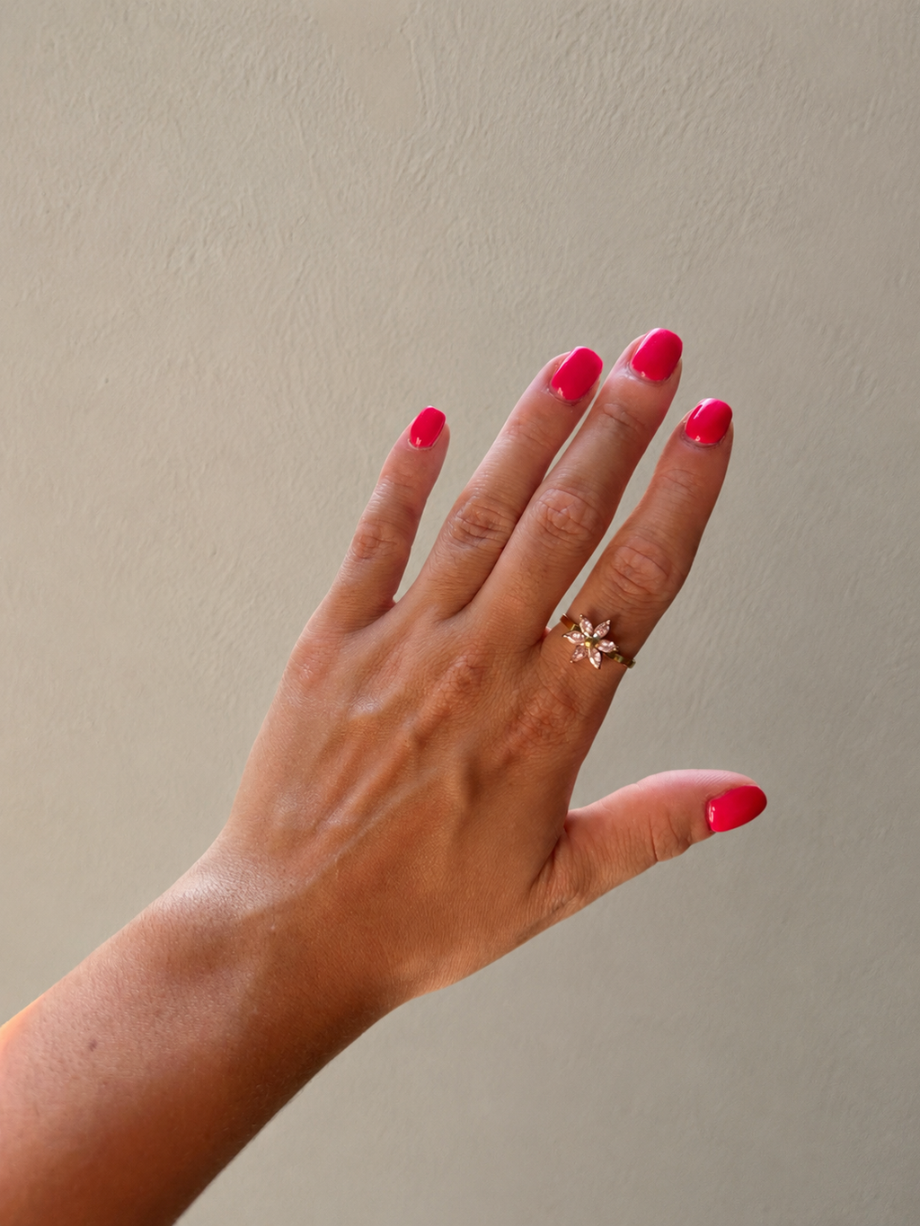 BAGUE FLEUR EN ACIER INOXYDABLE - FLORA