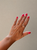 BAGUE FLEUR EN ACIER INOXYDABLE - FLORA