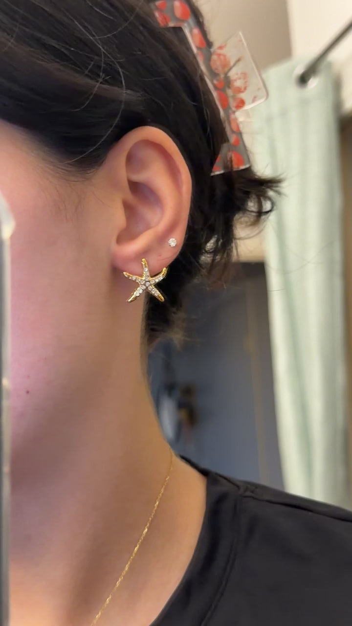 BOUCLE D’OREILLE EN ACIER INOXYDABLE PLAQUÉ OR - ELISE