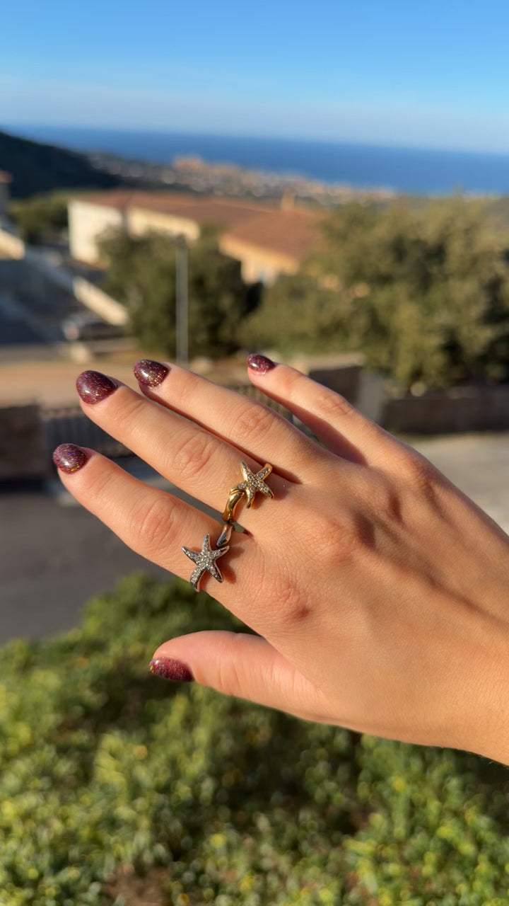 BAGUE ETOILE EN ACIER INOXYDABLE - NOAH